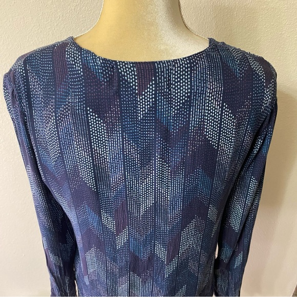 Anthropologie Cloth & Stone Dotted Herringbone Blouse - Picture 5 of 10